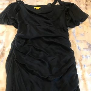 Catherine Maladrino silk off the shoulder Dress